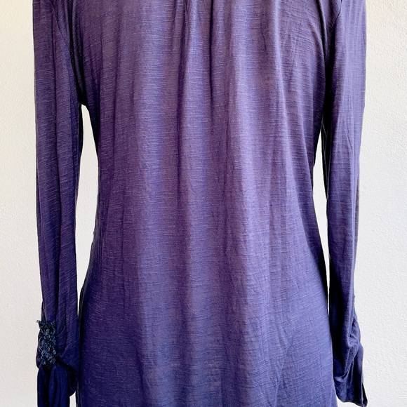 Anthropologie TINY “Vaha” Purple Burnout Velvet Leopard Pattern Blouse + Sequins - Picture 4 of 13